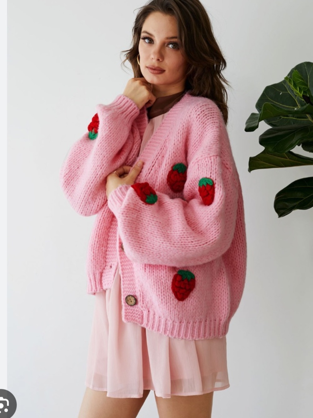 Chicwish Soft Pink Chunky Knit Cardigan